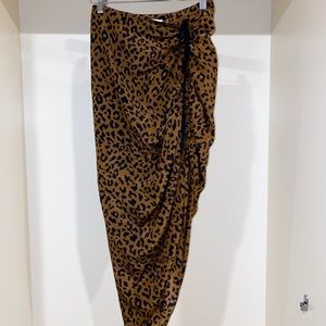 DVF Silk Leopard Skirt